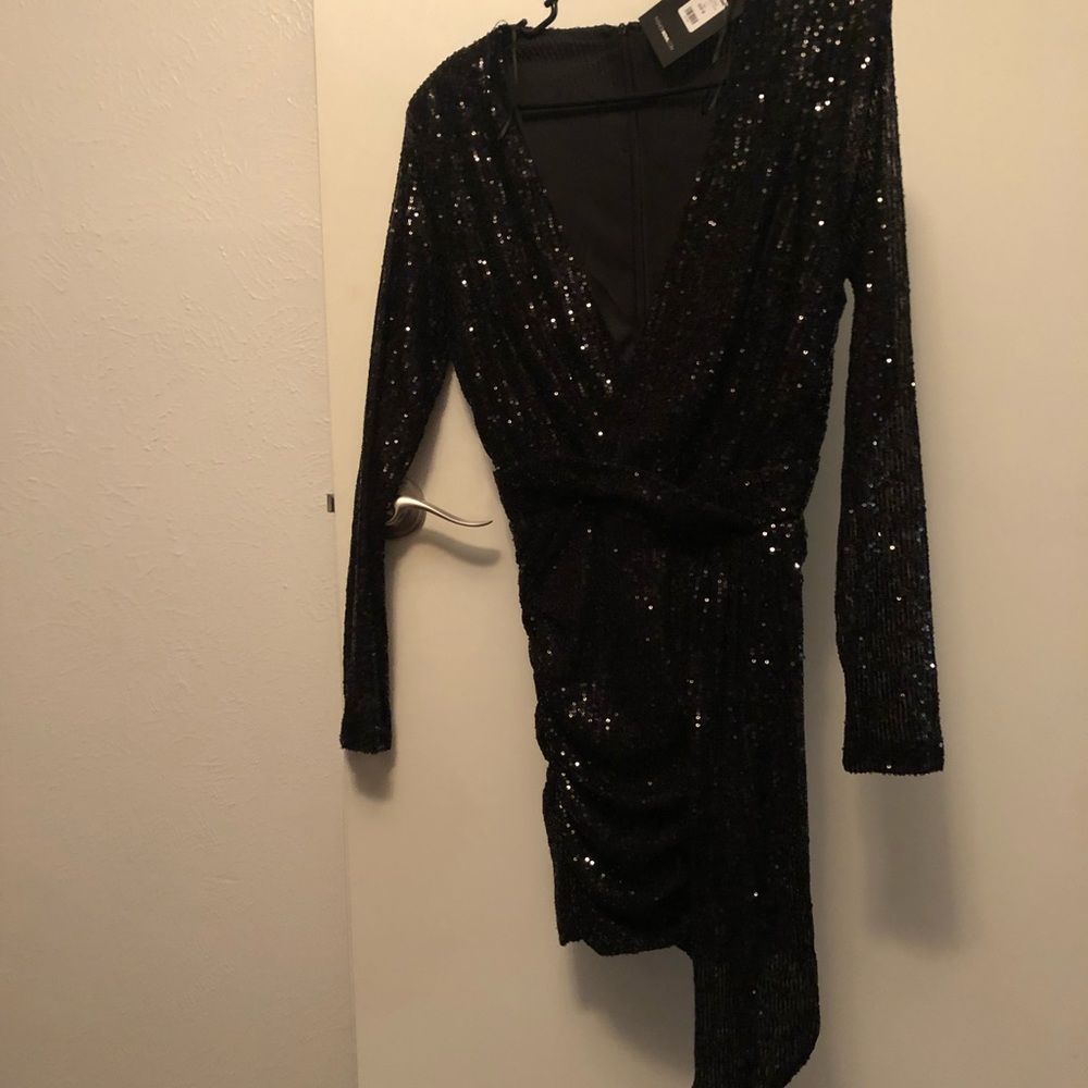 Sequin Black mini dress